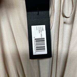 Halston Heritage Cream Jumpsuit with Elegant Silhouette